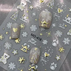 [ Mẫu mới HOT ] Sticker Hình dán lụa 5D nổi mẫu Giáng Sinh Noen trang trí móng cực đẹp mã HOT XU HƯỚNG NAIL