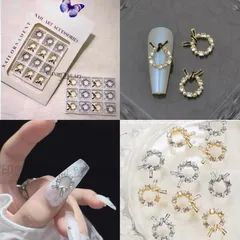 Set 12 charm kim loại cao cấp đính móng mẫu mới siêu sáng đẹp HO.T