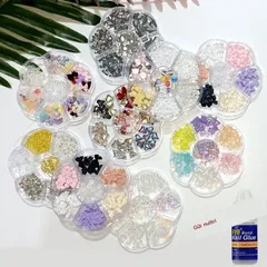 Cham đá khối khay hoa tròn mix đủ mẫu hot nhất gắn vô số mẫu nail đẹp