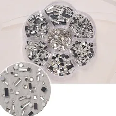 Cham đá khối khay hoa tròn mix đủ mẫu hot nhất gắn vô số mẫu nail đẹp