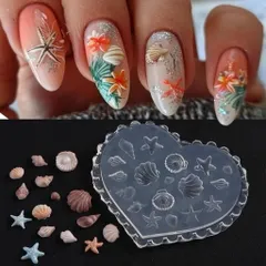 Khuôn silicon tạo hình charm vỏ sò ốc biển nhiều kiểu siêu HO.T ngành Nail