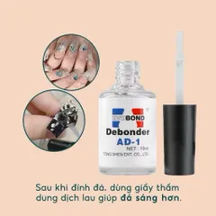( Giá sỉ ) Combo 10 chai AD sáng đá , tháo móng úp đa năng Chính Hãng chuyên dụng ngành Nail chai 10ml