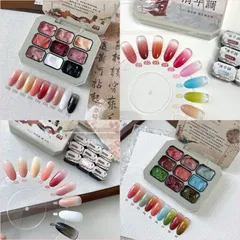 Khay gel dặm Ombre Nail 9 màu - Gel vẽ móng đa năng mẫu mới nhất Siêu HOT