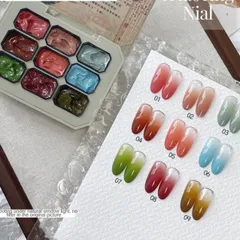 Khay gel dặm Ombre Nail 9 màu - Gel vẽ móng đa năng mẫu mới nhất Siêu HOT