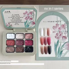 Khay gel dặm Ombre Nail 9 màu - Gel vẽ móng đa năng mẫu mới nhất Siêu HOT