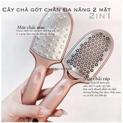 Cây chà gót chân 2 mặt chất liệu inox không gỉ cao cấp loại bỏ tế bào chết chuyên dụng ngành nail Spa