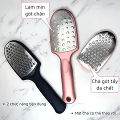 Cây chà gót chân 2 mặt chất liệu inox không gỉ cao cấp loại bỏ tế bào chết chuyên dụng ngành nail Spa