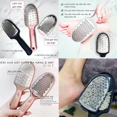 Cây chà gót chân 2 mặt chất liệu inox không gỉ cao cấp loại bỏ tế bào chết chuyên dụng ngành nail Spa