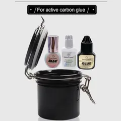 Hũ gạo bảo quản keo nối mi, hũ đựng keo mi , mực phun xăm 3 ngăn giúp bảo quản keo mi lâu khô (Loại 1)