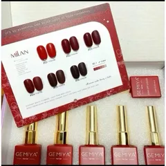 Set sơn gel Milan đỏ 6 màu cơ bản chất siêu đặc đẹp tặng bảng màu full chai 15ml CHÍNH HÃNG
