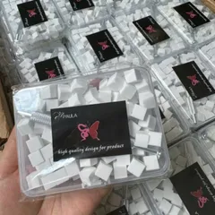 Hộp 100 bông mút dặm ombre nail tặng kèm bút gắp siêu HOT