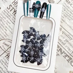 Set phụ kiện cham nơ đen trắng đính móng các mẫu HOT NHẤT