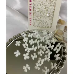 Set phụ kiện cham nơ đen trắng đính móng các mẫu HOT NHẤT