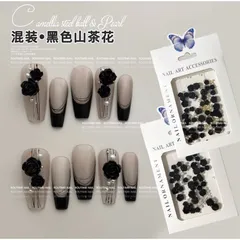 Set phụ kiện cham nơ đen trắng đính móng các mẫu HOT NHẤT