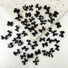 Set phụ kiện cham nơ đen trắng đính móng các mẫu HOT NHẤT