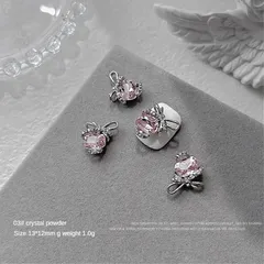 Set 14 viên đá khối mix charm nơ cao cấp Angelica đính trang trí móng siêu sáng đẹp