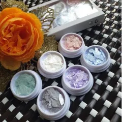 Xà cừ tuyết siêu mỏng set 6 hũ cao cấp design nail vân đá xà cừ không cần đắp gel siêu HOT
