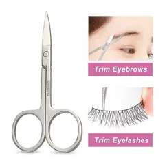 Kéo cắt tỉa lông mày, lông mi đầu nhọn đa năng chất liệu thép không gỉ siêu bén bền (Loại 1)