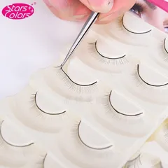 Mi giả dán canh tập nối chuyên dụng loại 1 mềm đẹp khay 5 cặp mi tập nối
