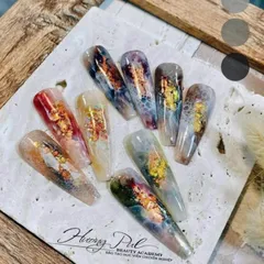 Set 6 hũ giấy nhún nail cao cấp trang trí móng tạo vô số mẫu nail đẹp