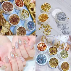 Set 6 hũ giấy nhún nail cao cấp trang trí móng tạo vô số mẫu nail đẹp