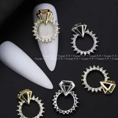 Charm tròn kim cương cao cấp đính móng siêu sáng đẹp set 30 chiếc