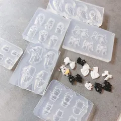 Khuôn silicon làm cham nơ nail nhiều mẫu siêu Hot