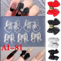 Khuôn silicon làm cham nơ nail nhiều mẫu siêu Hot