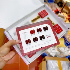 Set sơn đỏ Milan 6 màu cơ bản chất siêu đặc đẹp chai 15ml ( Tặng kèm bảng màu )