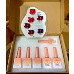 Set sơn đỏ Milan 6 màu cơ bản chất siêu đặc đẹp chai 15ml ( Tặng kèm bảng màu )