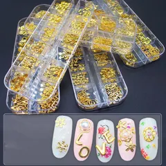 Khay cham vàng bạc đính móng design nail Hàn siêu xinh