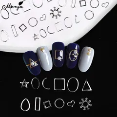 Khay cham vàng bạc đính móng design nail Hàn siêu xinh
