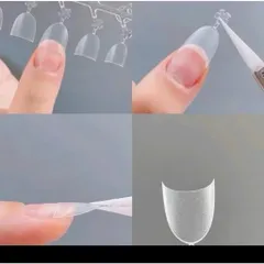 Móng típ nối Vuông Thang ngắn - Tròn ngắn dạng vỉ hộp 240 móng siêu mỏng dẻo chuẩn phom Loại 1