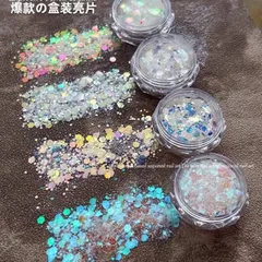 Set nhũ vảy kim cương 6 hũ siêu sáng design nail đa dạng siêu đẹp