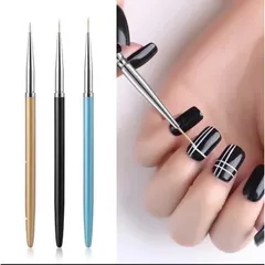 Set cọ nét ba màu cao cấp siêu mảnh vẽ móng đủ size 7-9-11mm