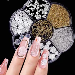 Charm hoa hồng khay tròn mix đủ mẫu đính trang trí móng nailbox tiệc tùng siêu đẹp Hot