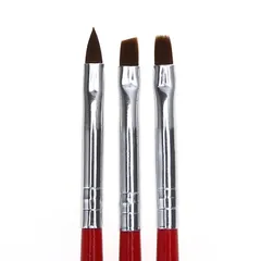 Set 3 cây cọ cọ bản vẽ móng cao cấp lông mướt chuyên dụng ngành nail
