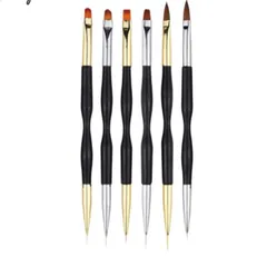 Set cọ 2 đầu vẽ nail , đắp gel , chải sơn gel siêu tiện lợi lông xịn đẹp vẽ chuẩn từng milimet
