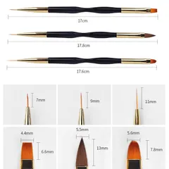 Set cọ 2 đầu vẽ nail , đắp gel , chải sơn gel siêu tiện lợi lông xịn đẹp vẽ chuẩn từng milimet