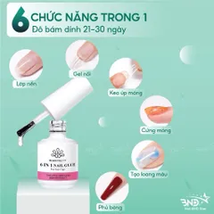 Glue Gel 6 in 1 đa năng - Base Gel gắn móng úp - Tạo cầu móng úp siêu bền Mẫu Mới Chính Hãng Chai 15ml [ TÚ ANH NAIL ]