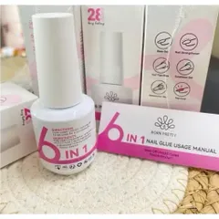 Glue Gel 6 in 1 đa năng - Base Gel gắn móng úp - Tạo cầu móng úp siêu bền Mẫu Mới Chính Hãng Chai 15ml [ TÚ ANH NAIL ]