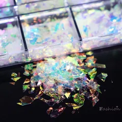 Giấy xà cừ trắng giấy thuỷ tinh khay 6 ngăn design trang trí móng ẩn gel bột siêu sáng đẹp