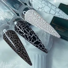 Sơn gel sơn nứt đen trắng làm mẫu nail nứt cực chất đang Hot