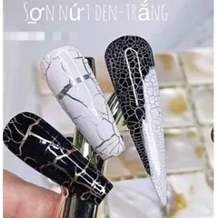 Sơn gel sơn nứt đen trắng làm mẫu nail nứt cực chất đang Hot