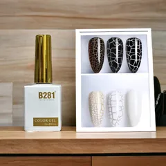 Sơn gel sơn nứt đen trắng làm mẫu nail nứt cực chất đang Hot