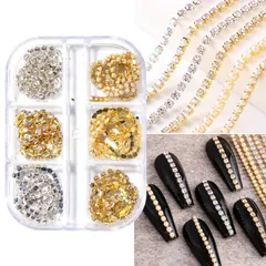 Đá dây mix màu trang trí móng siêu sáng đẹp