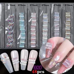 Set cham hoa nơ thuỷ tinh 6 ngăn mix nhiều mẫu đính móng nailbox siêu xinh