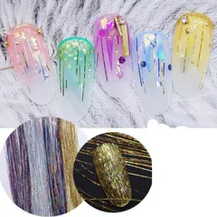 Sét 12 hũ nhũ sợi kim tuyến nhũ tóc ẩn nail trang trí tạo đa dạng mẫu nail siêu HOT
