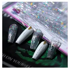 Sét 12 hũ nhũ sợi kim tuyến nhũ tóc ẩn nail trang trí tạo đa dạng mẫu nail siêu HOT