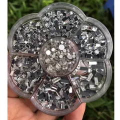 Đá khối chữ nhật khay tròn đính móng siêu sáng đẹp